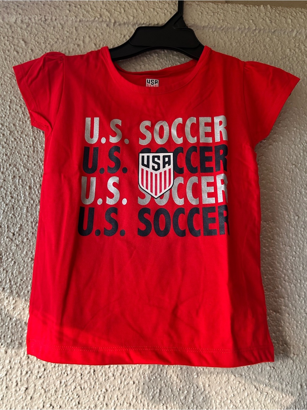 U.S. Soccer USA Girls' Red Graphic Tee XS NWT